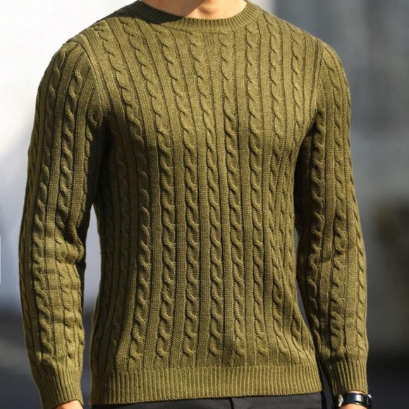 Manfinity Homme Men Solid Cable Knit Sweater - Picture 2 of 4